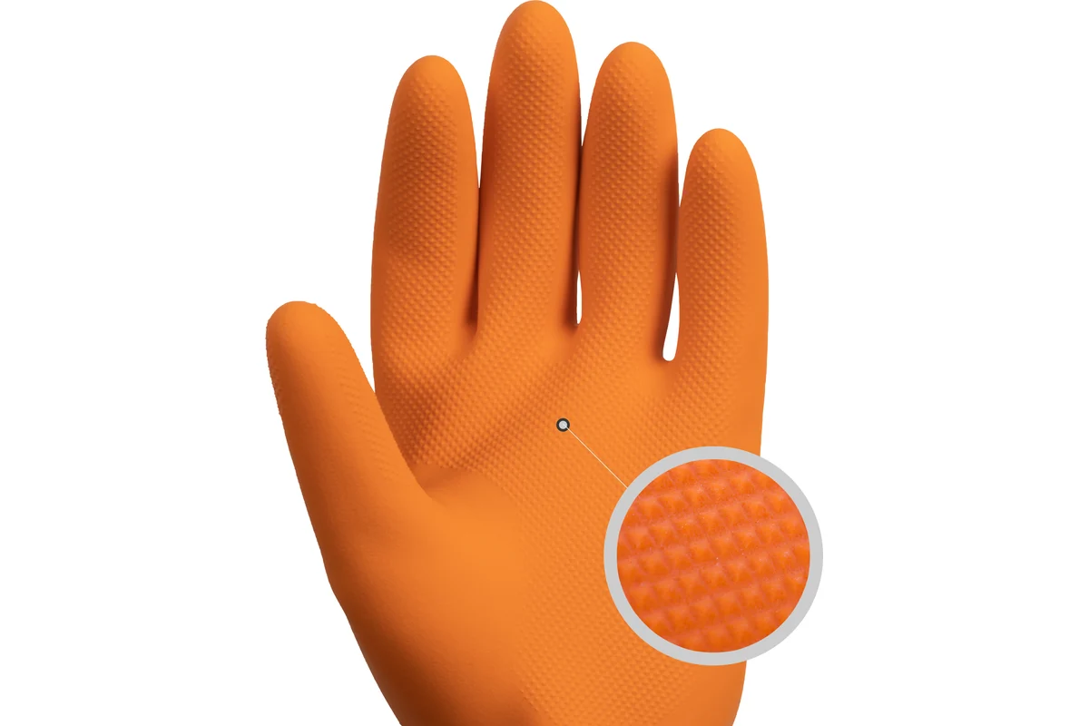Латексные сверхпрочные химостойкие перчатки Jeta Safety 80/50, с хлопковым напылением