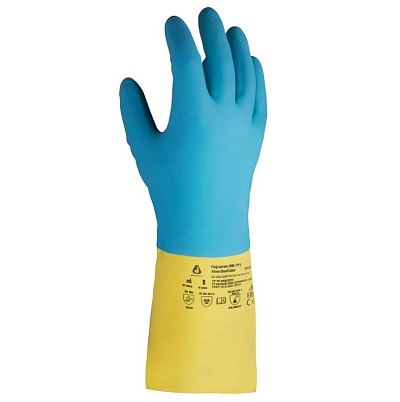 Химостойкие перчатки Jeta Safety 80/50, латекс/неопрен с хлопковым напылением